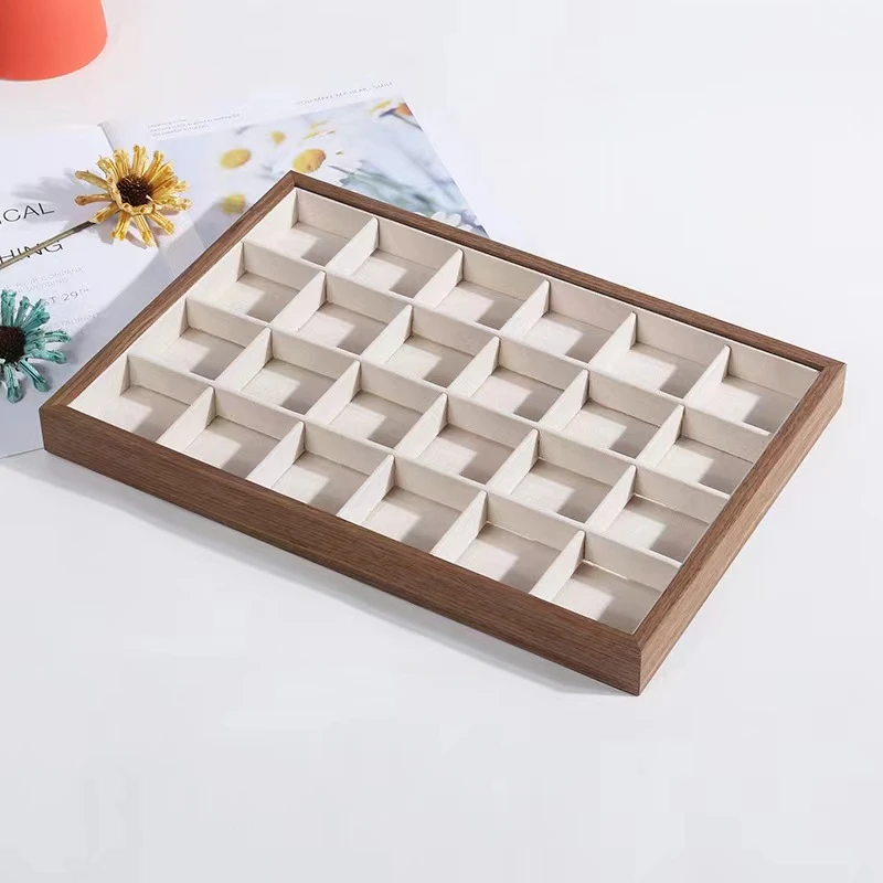 Black Walnut Patterned Jewelry Tray for Viewing Storage Earrings Necklaces Empty Trays Bracelets storage tray jewelry storage tray