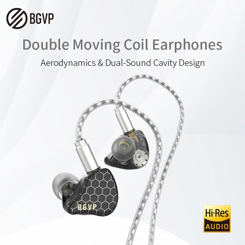 Bgvp Scale Pro 1Ba + 1Dd Hybrid In Ear Monitor Auricolare 3.5Mm Wired Bass Headset Con Microfono 6D Effetti Sonori Gaming Sport Earbuds