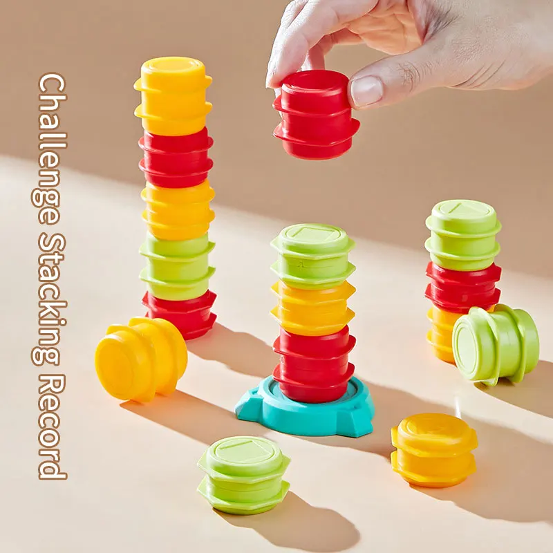 Children's Engineering Truck Forklift Press Shovel Toy Car Suit Education Stacking Toy Board Game for Party Boys Birthday Gift 2