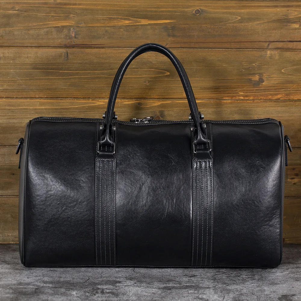 

Classic Leather Travel Tote Bag for Men