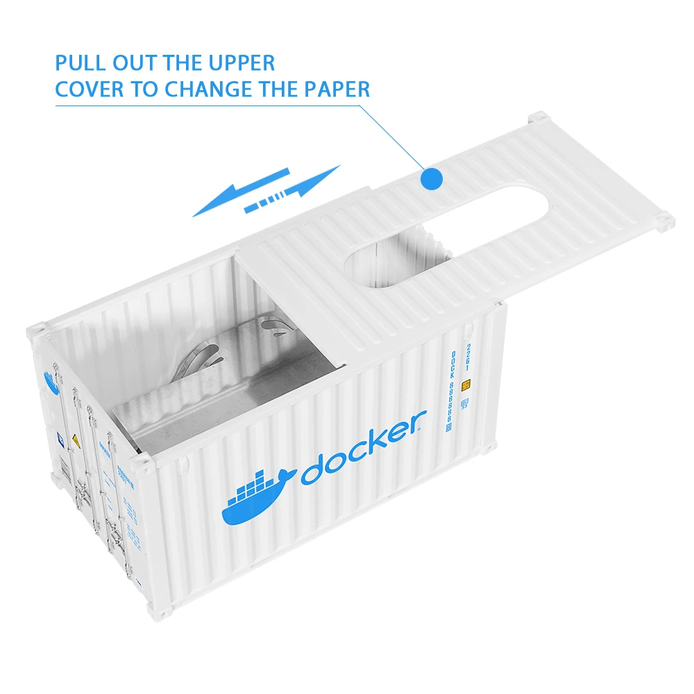 창의력 배송 컨테이너 모델 도커 홈 데스크탑 장식 티슈 박스, 사무용품 보관함, 펜 홀더 로고 맞춤