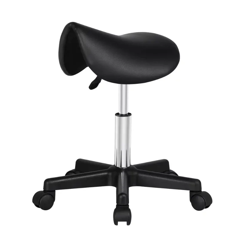 

Smile Mart Adjustable Rolling Saddle Stool for Massage Tattoo Dental, Black Bar Stools Set of 4