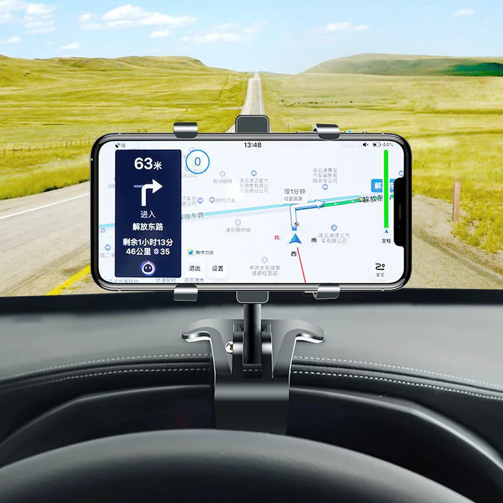 Portable Car Holder Rotatable Multifunction Dashboard/Rearview Mirror/Sun Visor Mount for iPhone Samsung Xiaomi Redmi Huawei