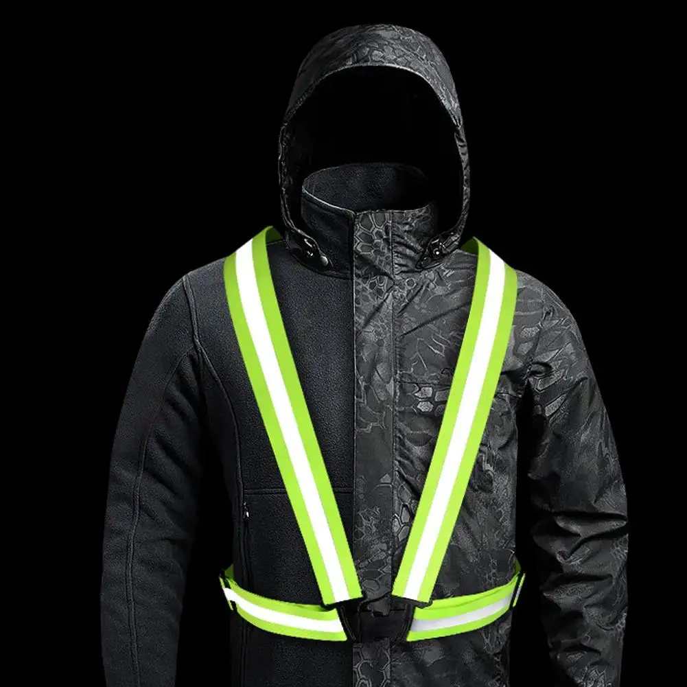 Adjustable Safety Vests Night Walking Highlight Reflective Vest Running Cycling Reflective-Cloth Safety-Vest Riding Equipment reflective safety vest safety vest