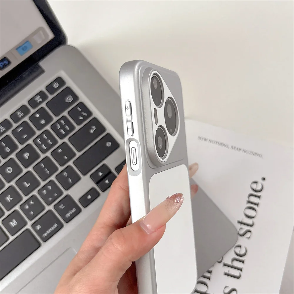 Solid Color Liquid Silicone Phone Case with Camera Lens Protection Cover
