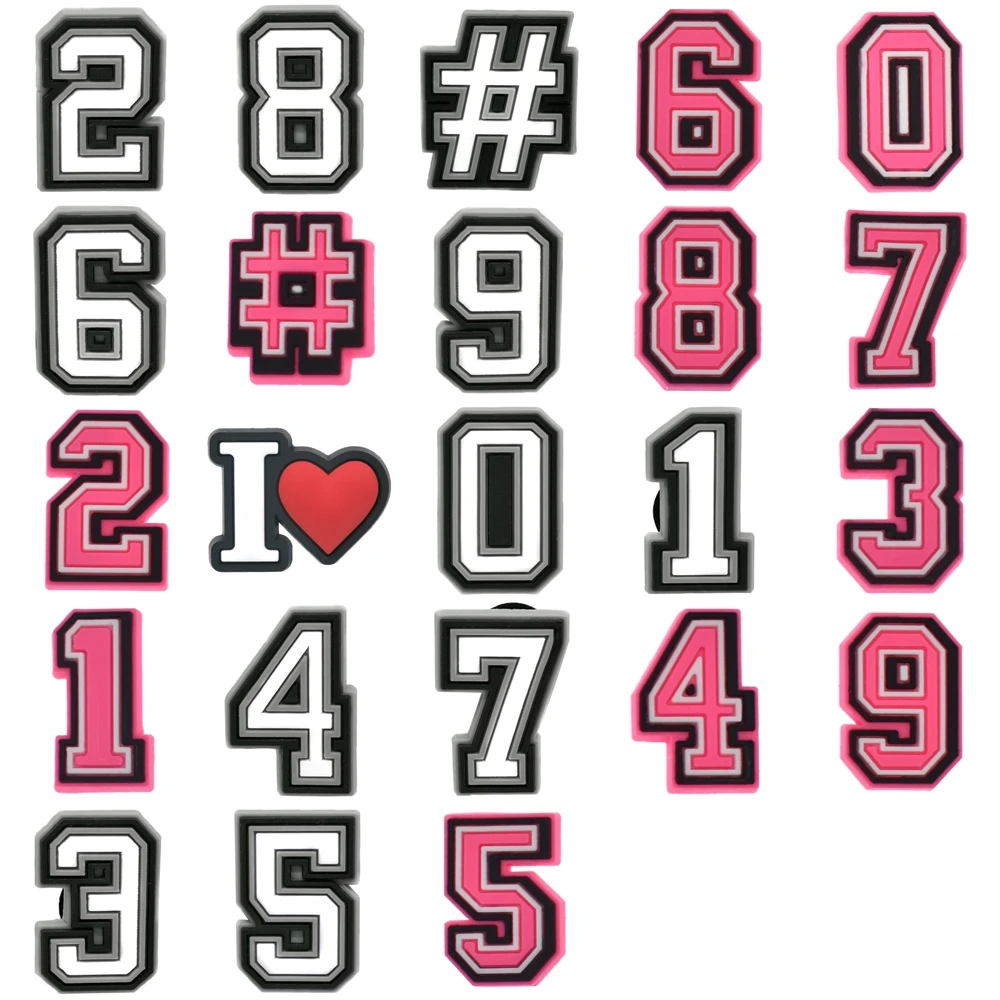 For Crocs Charms Ciondoli Per Scarpe Decorazioni Per Crocs Accessori Numero Spille Fibbia Ragazzi Ragazze Bambini Donne Adolescenti Regali Di Natale B