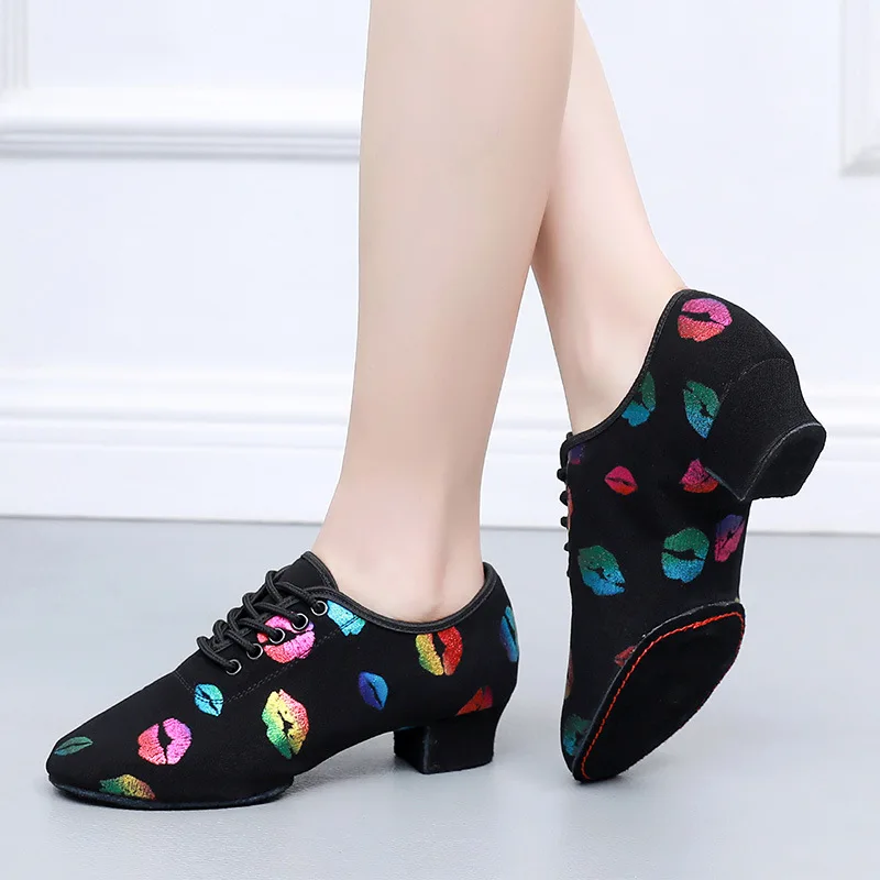 

1pair/lot Men Women Standard Ballroom Tango Latin Dance Shoes Canvas Jazz dancing soft indoor shoes 2023 New