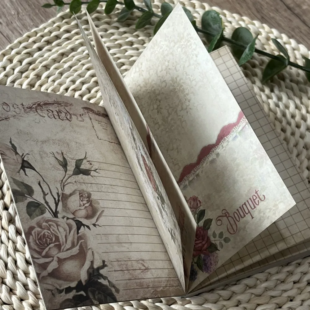 

Винтажные блокноты для записей, Бумажная книга, большие цветы, записываемые, «сделай сам», скрапбукинг, нежелательный журнал, ретро-фон, декоративная бумага