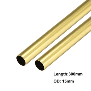 Uxcell 2 шт латунные круглые трубки длиной 300 мм 15 мм OD 0,5 мм толщина стенки бесшовные прямые трубы