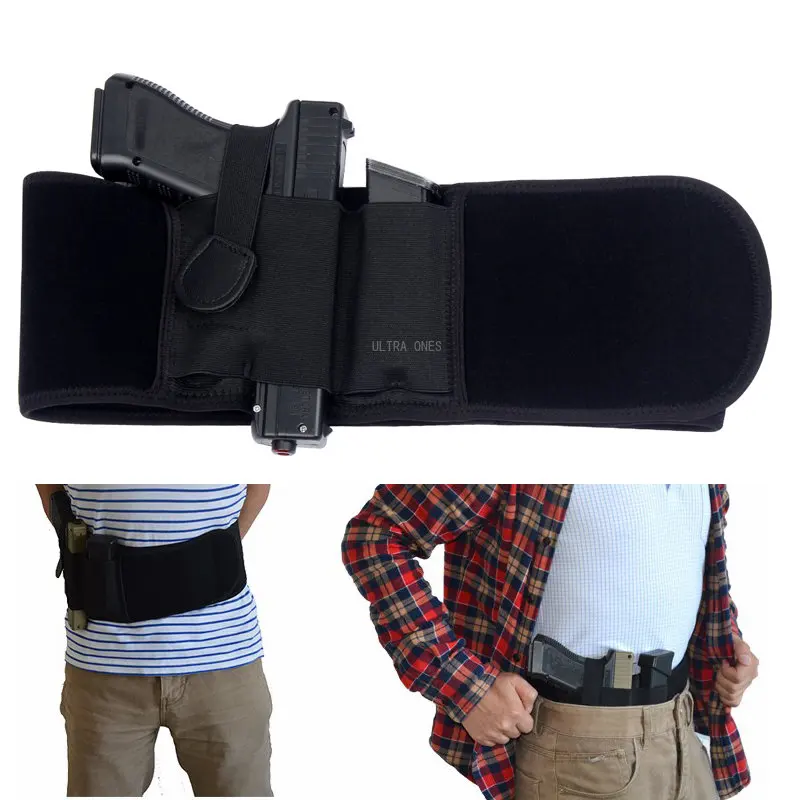 Tactical Belly Band Holster Concealed Carry Waist Band Pistol Holder