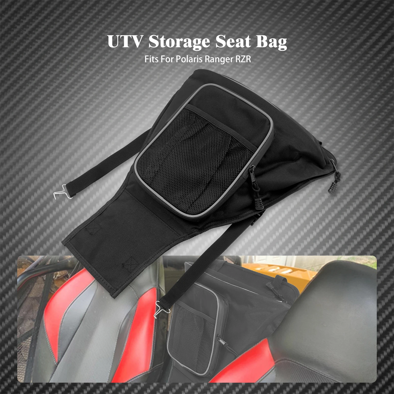 Motorcycle Cab Pack Holder Center Storage Bag Waterproof For UTV For Polaris Ranger For RZR 4 800 570 800 1000 XP 4 900 XP 900