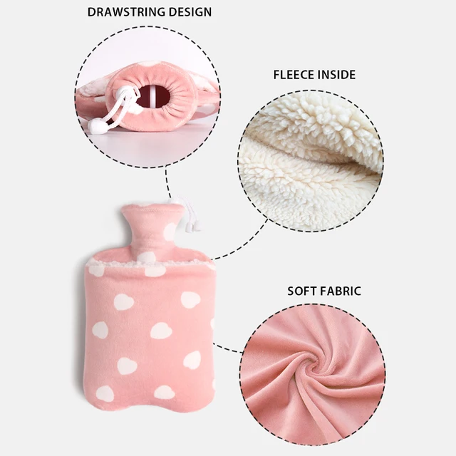 1000/2000 Ml Téli Hidegbiztos Lóhere Forróvízi Táska Vízmelegítő Kézzel Plüss Szuper Rugalmas És Nyomásálló - Image 5