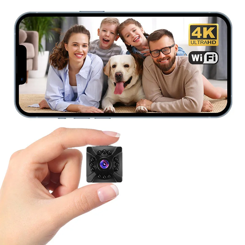 Nuova mini telecamera wireless 6K Monitoraggio WiFi 2.4G Wifi domestico collegato al telefono cellulare Monitor plug-in wireless remoto ad alta definizione