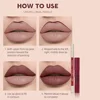Matte Lipstick+Lip Liner Set,Long Lasting Waterproof Nude Soft Matte Color Rendering With a Built-in Pencil Sharpener 2