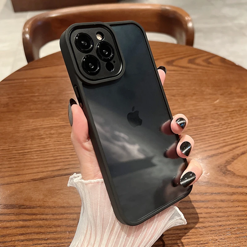 Luxury Shockproof Silicone Bumper Clear Phone Case For iPhone 11 12 13