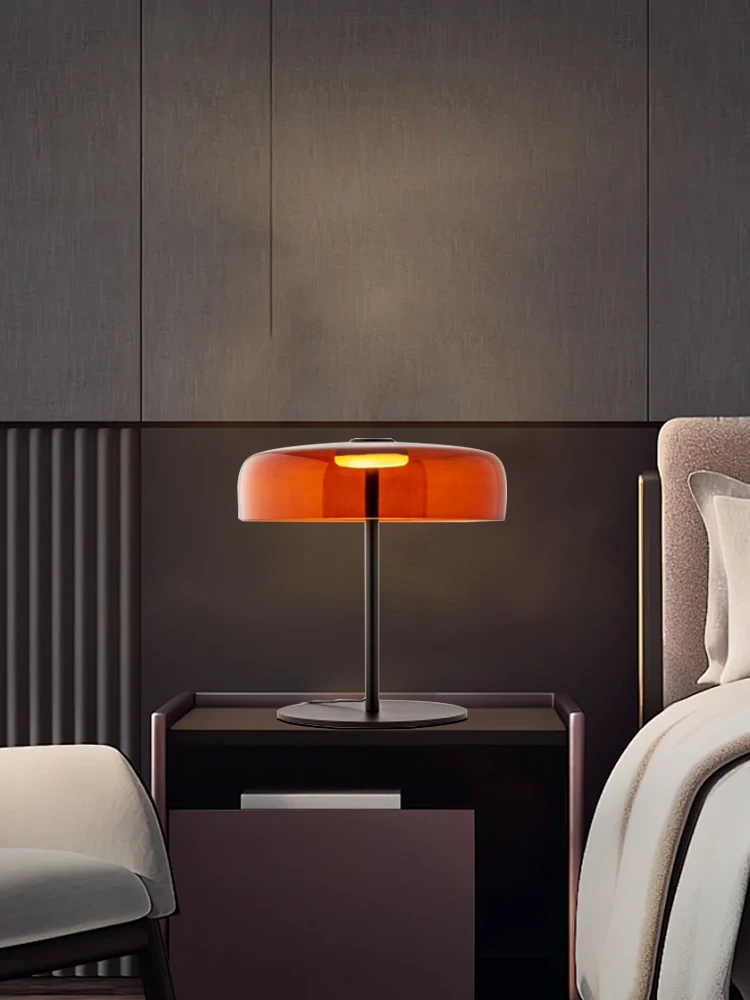 Green Glass Vintage Table Lamp Decoration Home Items Office Bedroom Nightstand Light Luxury Desk Lights Lampa