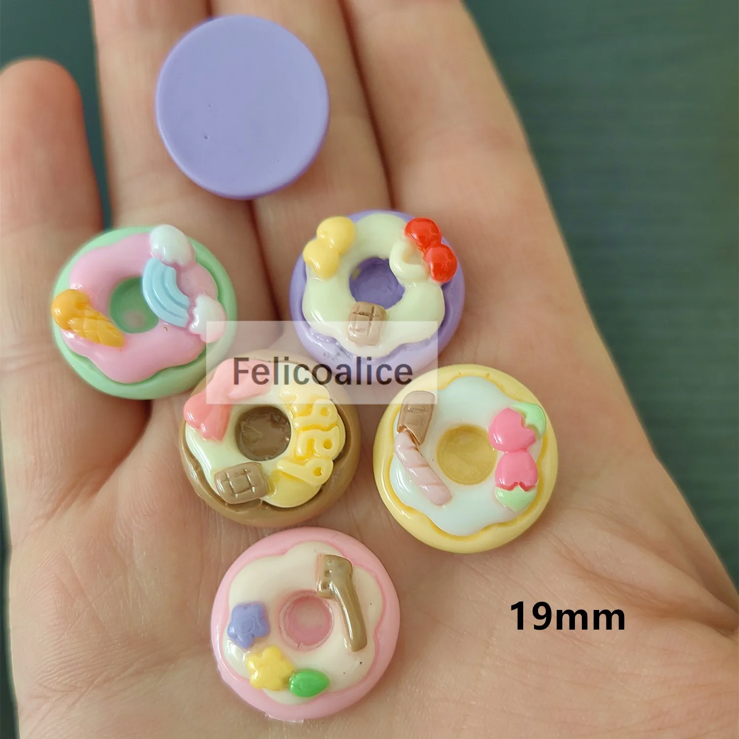 1:6 10 Stück Miniatur-Süßigkeiten und Donuts für Puppenhäuser, Handwerk, Puppenfutter, Spielzeug und Küchendekoration – Detail 16