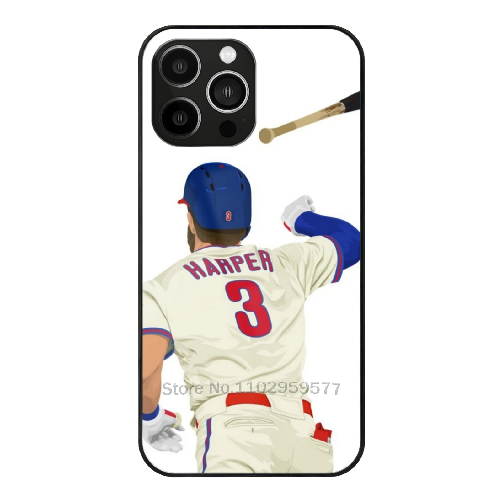 

Harper Bat Flip Soft Glass Case For Iphone 15 14 13 12 11 Pro X Xs Xr 7 8 Max Mini Cover Harper Harper Philly Baseball Ballpark