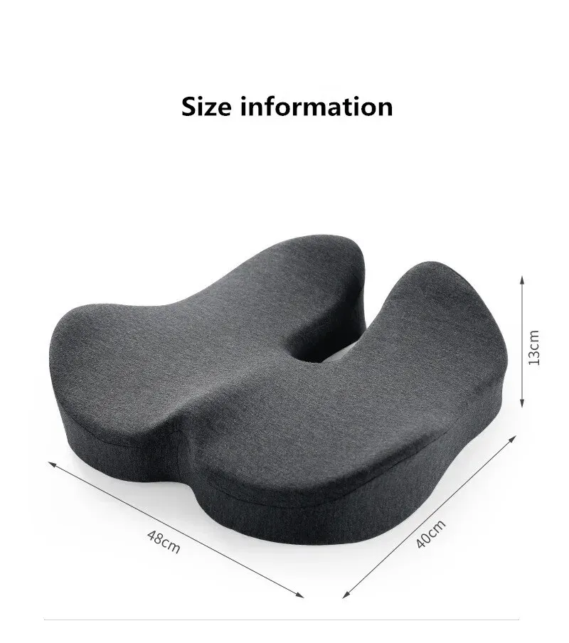 Zeby Rebound Memory Foam Office Chair Cushion Woman Tailbone Pelvis Orthopedic Medical Lady Seat Cushion Beautiful Buttocks Pad 6