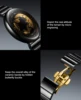 CIGA Design Luxury Watches for Men Automatic Movement 2024 U Series Blue Planet Gilding Version Ceramic Mechanical Wristwatches 5