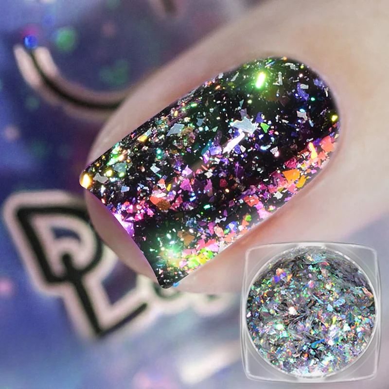 

1 Box Iridescent Aurora Color Shift Flake Chameleon Nail Cosmetic DIY Resin Chromaflake Multichrome Flake Eyeshadow Flakes