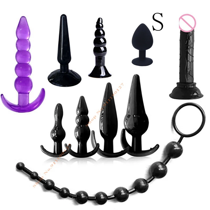 

10 Pcs Toys For Couples Vibrator Butt Anal Plug Set Vibration Sensuality Vibrating Butt Beads Kit ual Shop Adult Toys