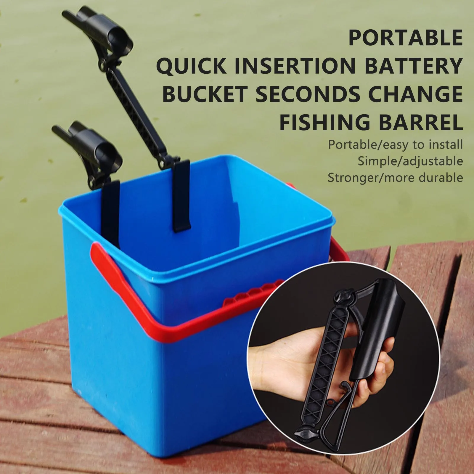 10-25cm Fishing Rod Racks Ice Bucket Rod Holder Easy to Install Practical Fishing Tackle Accessories
