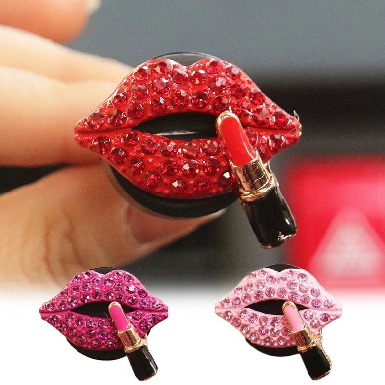 Red Lip Aromatherapy Clip Car Air Vent Perfume Auto Interior Air