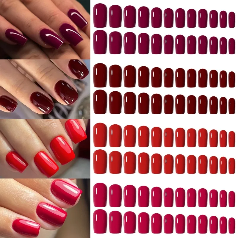 96Pcs Press on False Nails Colorful Capsule Gel Nails Extension System Nail Tips Coffin French Quick Building Mold Tool fake nails french nails nail tips false nail forms false nails false nail tips fake nail forms
