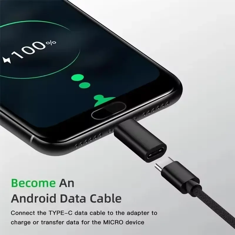 Compact Micro USB to Type-C Adapter Connector