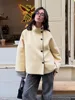 HH Woman Autumn Fashion Loose Coat Women Casual Coat Long Sleeve Turtleneck Single-Breasted Decorate Solid Street Style Jackets