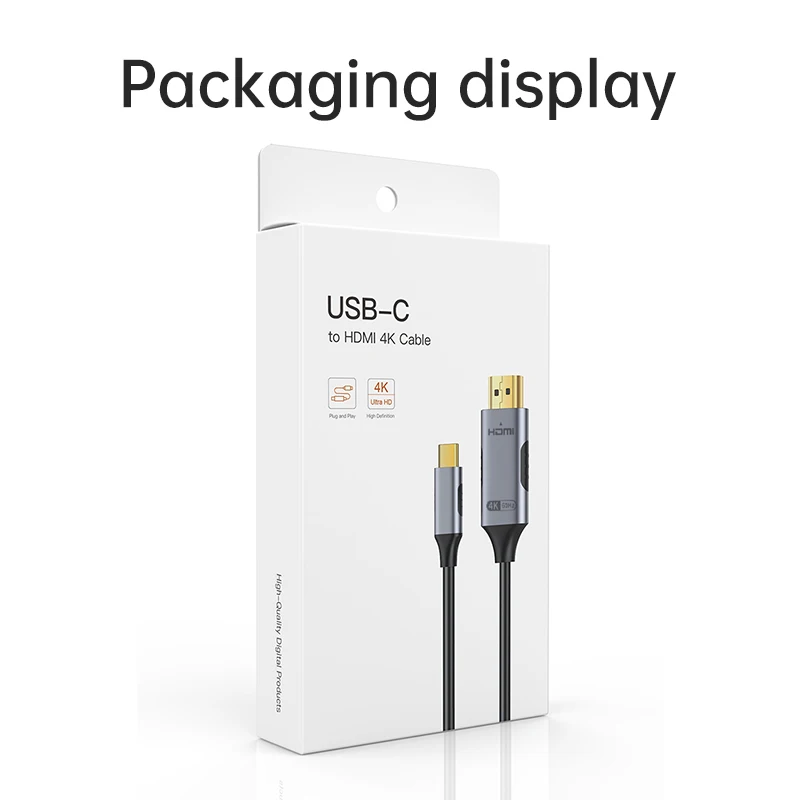 ƺ  е  Ʈϰ ȣȯ  USB C Ÿ HDMI ̺ , 4K 60Hz, Ʈ 3
