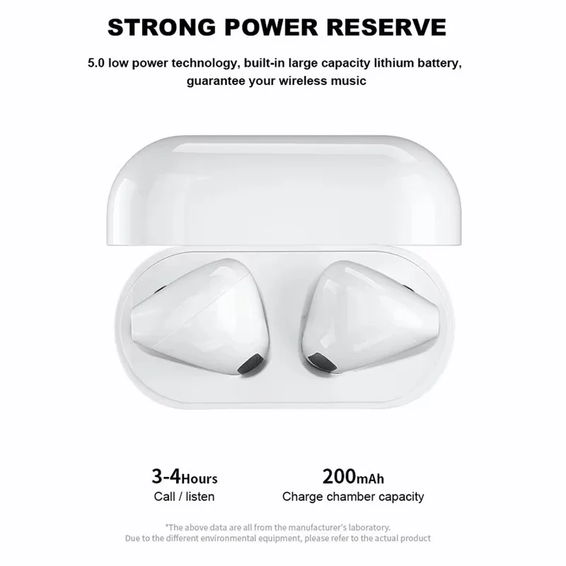 Pro4 TWS Mini Bluetooth Headphones Touch 9D Stereo Wireless Headphones with Mic In Ear High Fidelity Headphones Handsfree Headph 2