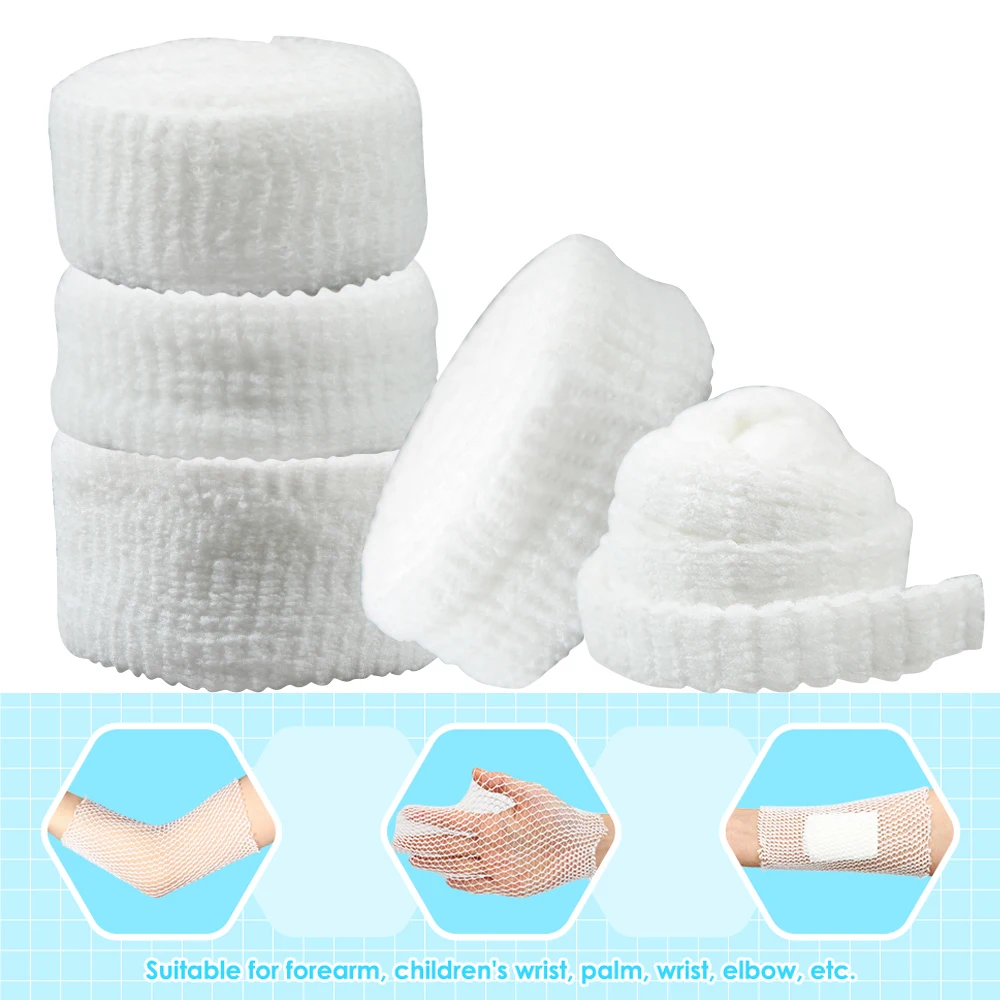 1 Roll Net Tubular Bandage Elastic Mesh Wound Dressing Tubing Gauze Bandage Fix Net Bandage Retainer Stretch Tube Bandages