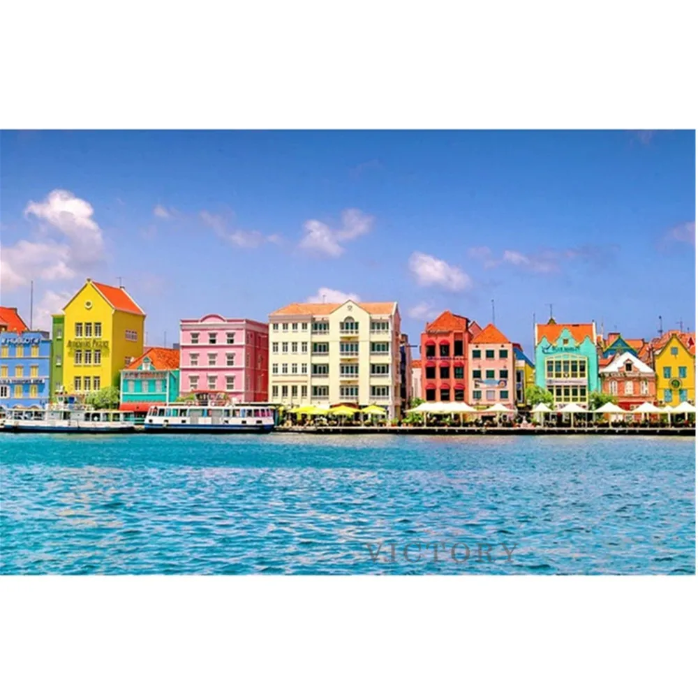 

Diy Diamond Painting Sea View House 5D Full Square/round Embroidery Blue Seascape 3D Cross Stitch Kits Mosaic Handmade Gift