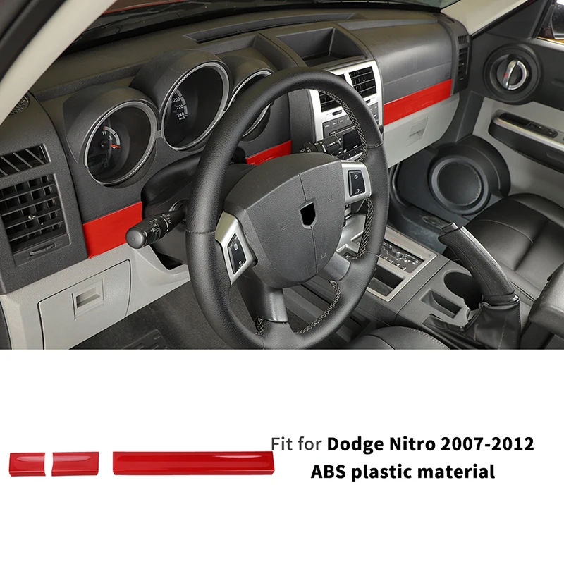 Innenverkleidungs-Streifen Für Dodge Nitro 2007–2012 – Dekor-Set Für Armaturenbrett, Lenkrad & Co., ABS Schwarz
