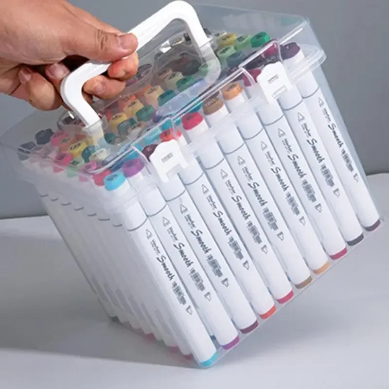 Multi-functional Marker Pen for Case Clear Plastic Colored Marker Holder Portable Brush Pen for Case Kid