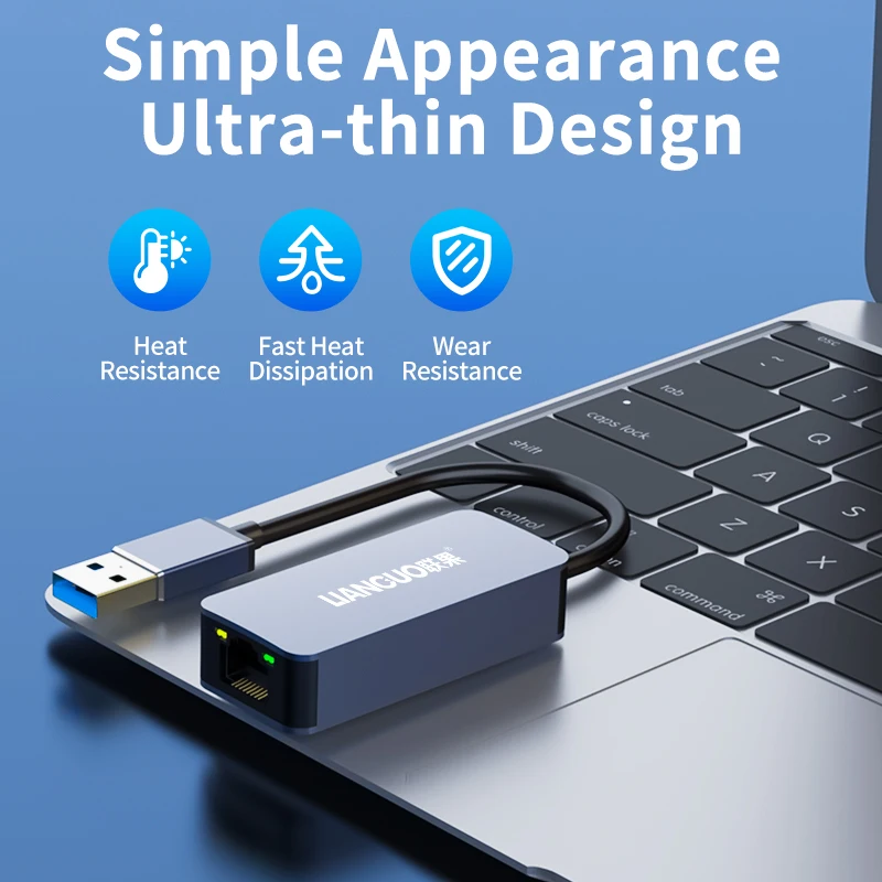 2500Mbps 이더넷 어댑터 USB 3.0 Type-C 이더넷-RJ45 2.5G USB 3.0 유선 어댑터 변환기 Windows/MAC 용 LAN 네트워크 허브