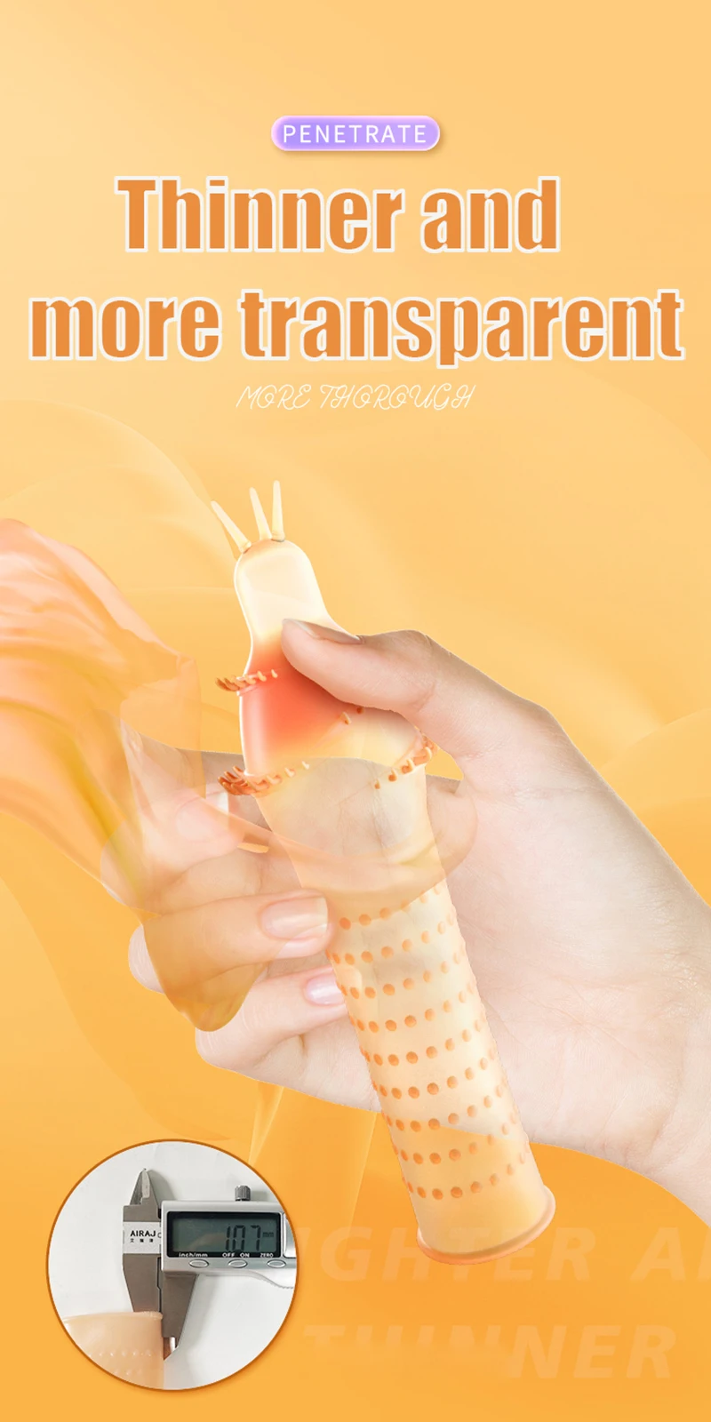 Penis Sleeve Reusable Condom For Delay And Enhanced Performance_voghion.com