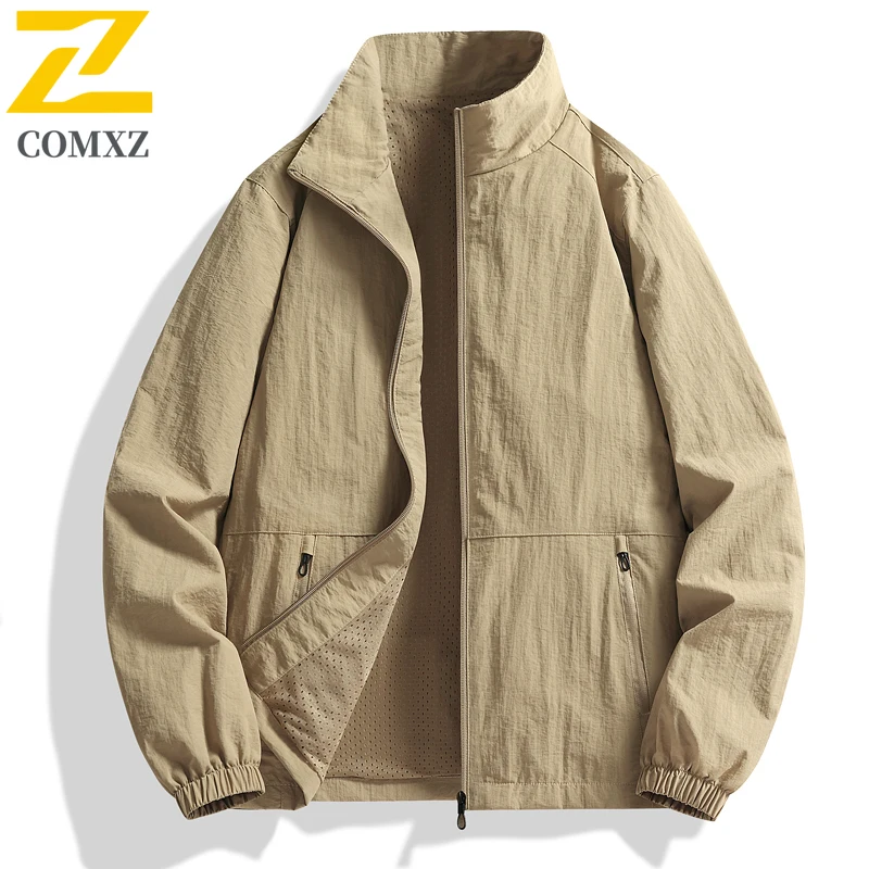 EiAOJacket  Plus Size Men's  Outdoor Windproof Waterproof Loose Fit Korean Style Casual Coat for Fishing Camping Hiking  2025