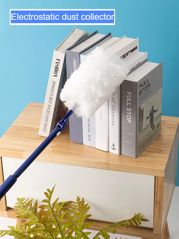 Extended Pole Dust Collector For Household Disposable Fiber Cloth Tabletop Electrostatic Precipitator For High Altitude Cleaning