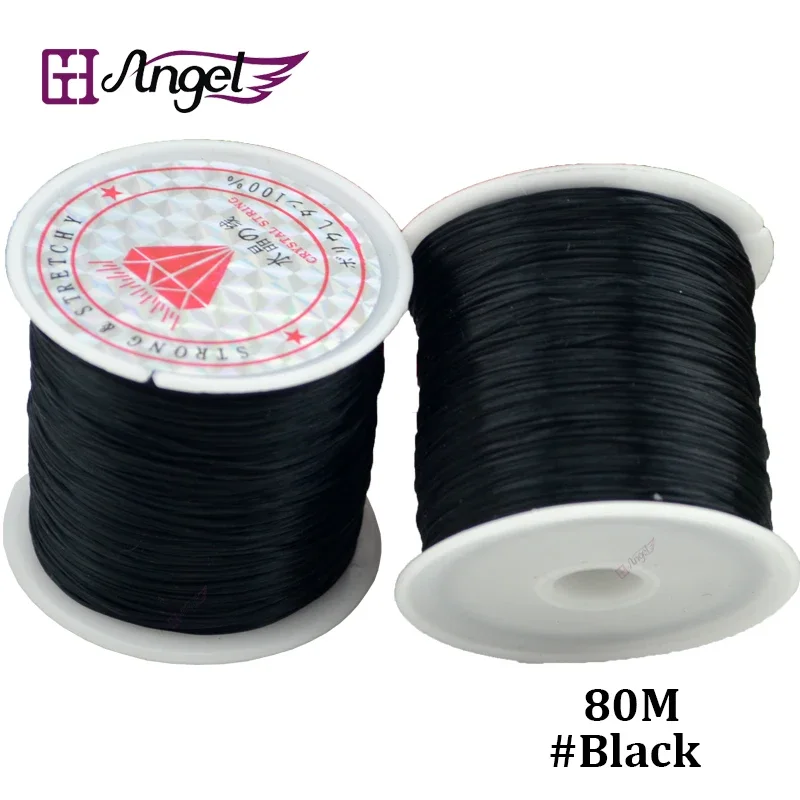 Angels 2rolls 80m DIY Stretch Elastic Crystal Thread/Cord/Wire for String Jewelery Necklace Bracelet Craft Making Beading