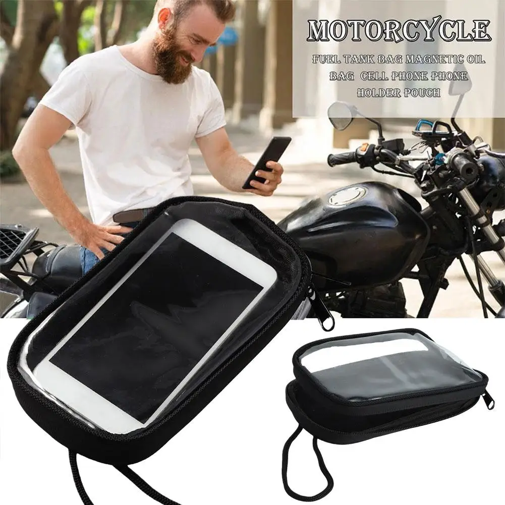 

Magnetic Motorcycle Tank Bag Mobile GPS Navigation Bags Holder Touch Package Motorbike Waterproof Front Tube Screen Phone S9C5