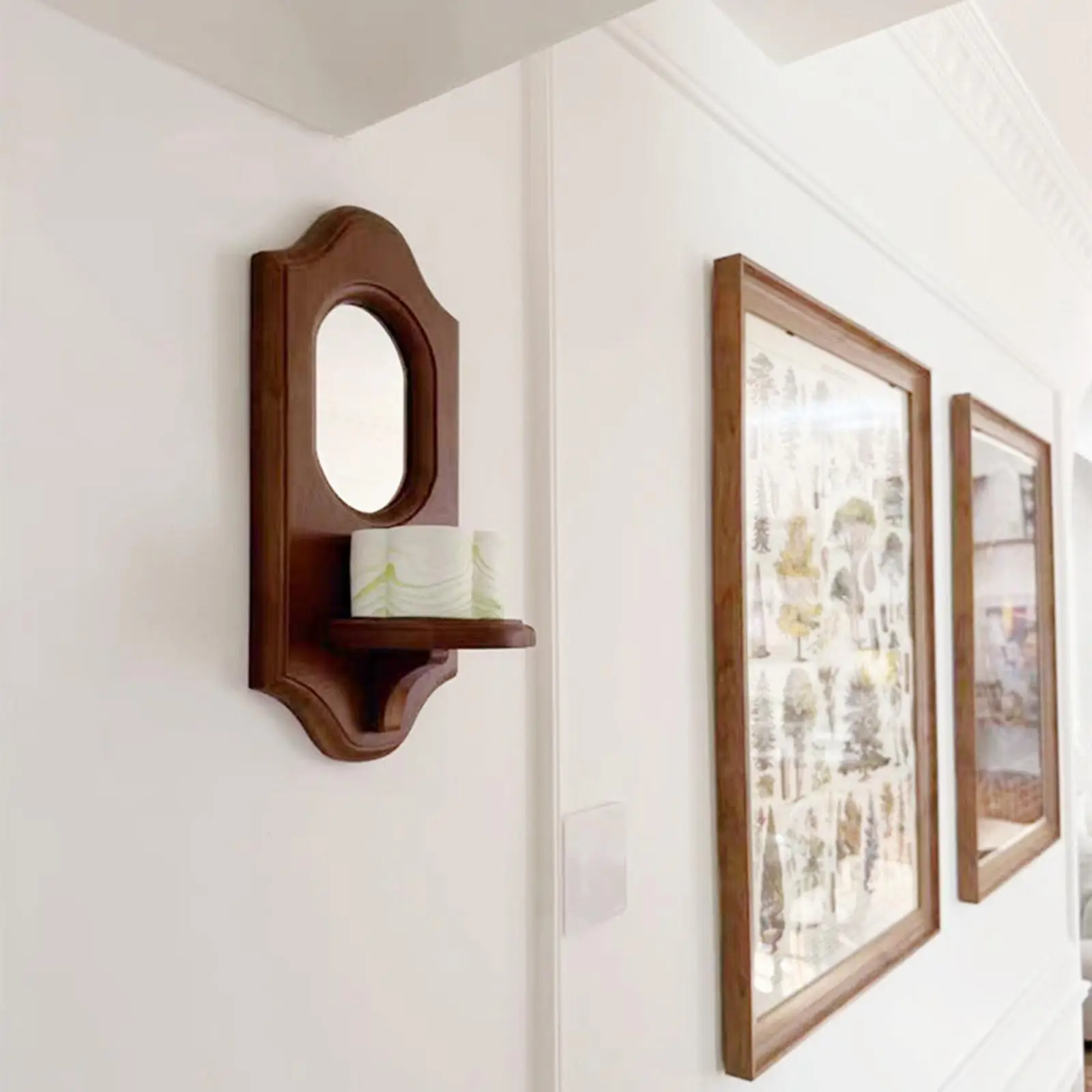 Wall Mount Mirror Wall Hanging Candlestick Fireplace Entry Way Bedroom