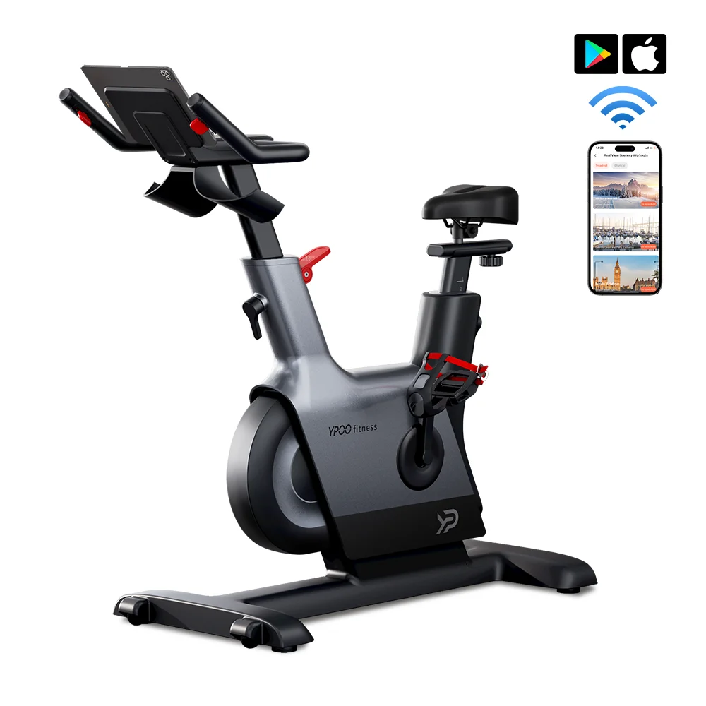 YPOO 6kg flywheel Two-way Magnetic Spinning Bike F2 home gym Spinning Bike Exercise Fitness Spin with YPOOFIT APP