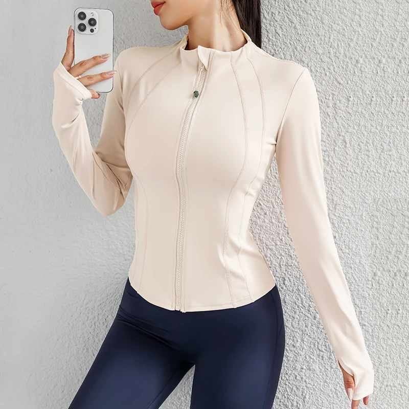 Women Yoga jacket Gym Wear zipper long sleeve fitness woman Jackets Coat yoga jacket yoga wear sports jacket