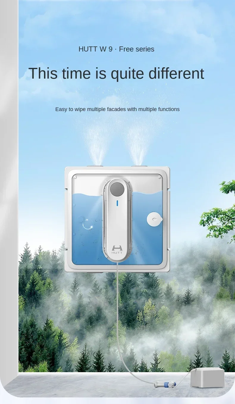 Hutt W9 3800Pa High Suction Window Cleaning Robot Intelligent Fully Automatic High Rise Exterior Window Efficient Glass Cleaning 6