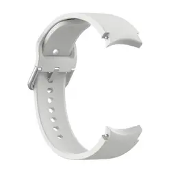 Premium Silicone Smart Watch Wristband Bracelet - Soft and Durable Strap for Galaxy Watch 7 (Silver Gray)
