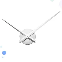 DIY Large Cross-stitch Clock Hands Needles Wall Clocks 3D Home Decor Quartz Clock Mechanism Accessories (Golden, without Bat 2
