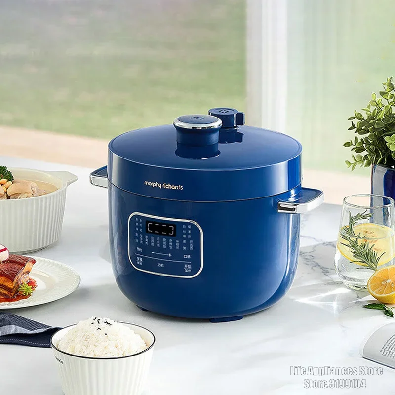 MOPRHY RICHARDS MR8701 Electric Pressure Cooker 2.5L Enamel Glaze Rice Cooker 70Kpa Pressure Quick Multifunction Cooking Pot